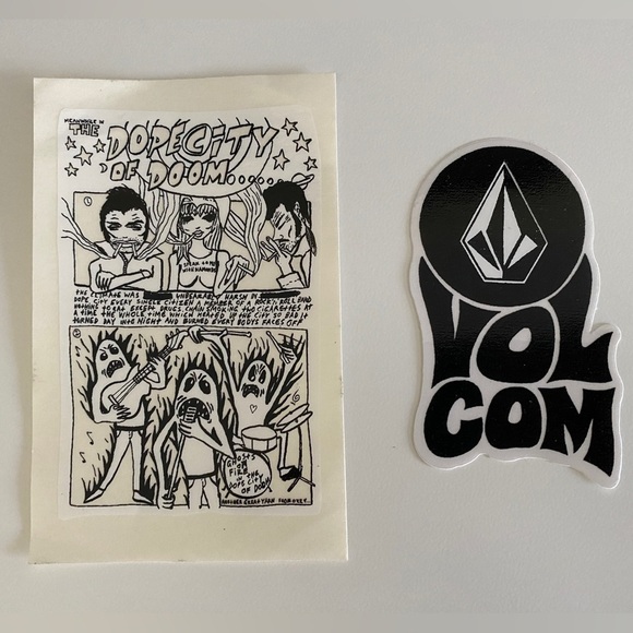 Bundle of 2 VOLCOM Skate, Surf, Snow Stickers - Picture 1 of 3